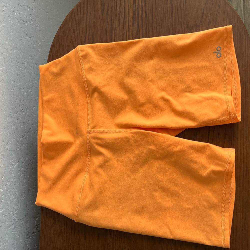 Alo Yoga Orange High-Waist Shorts